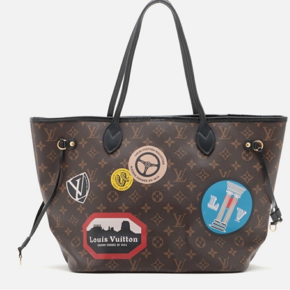 Louis Vuitton Brown Monogram Tote with Patches